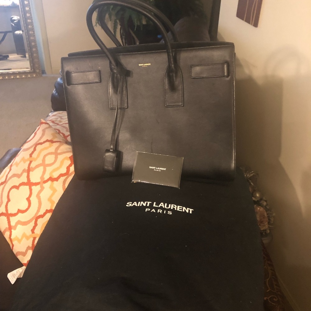 Authentic Yves Saint Laurent Sac de Jour Large in Grained Leather
